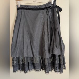 Free People Lace Velvet Flounce Skirt Size 6